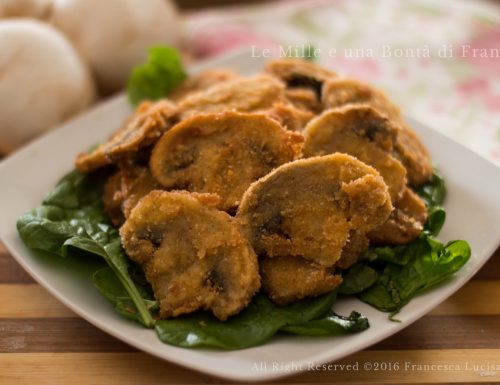 Funghi Champignon panati e fritti