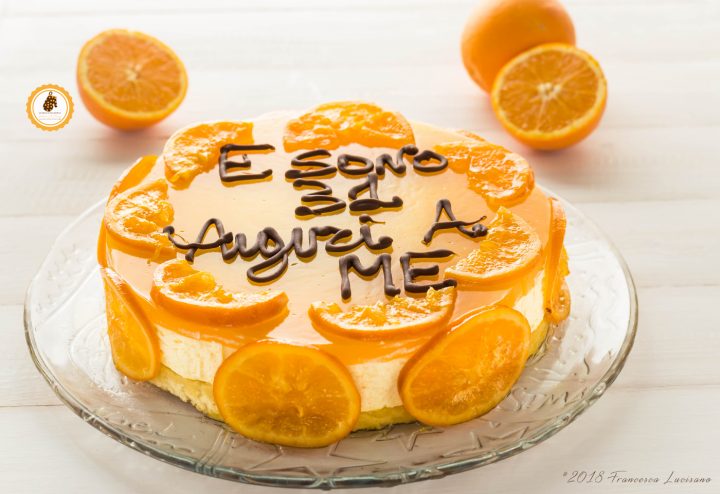 torta con mousse di arancia