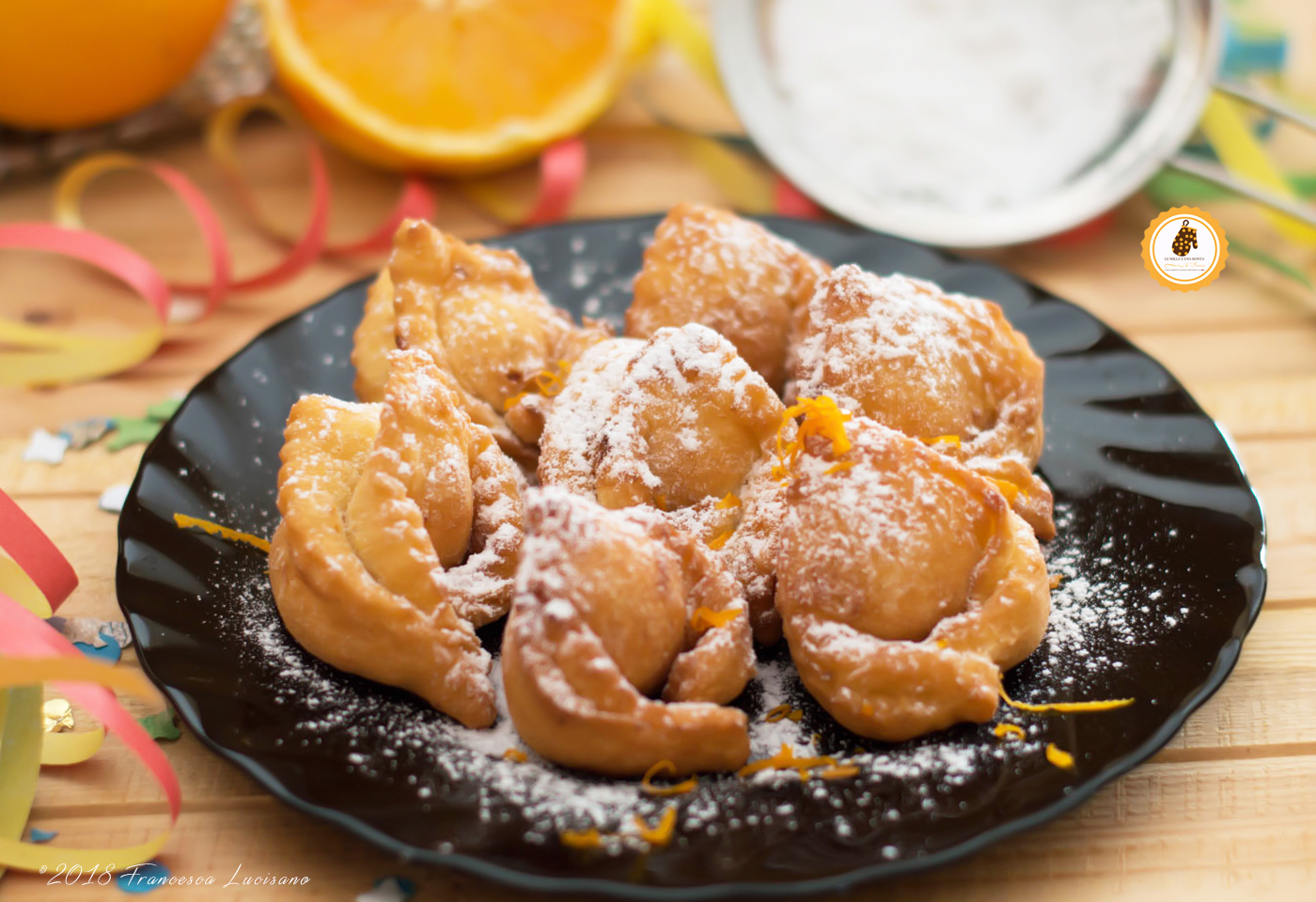 tortelli di Carnevale alla crema pasticcera all'arancia
