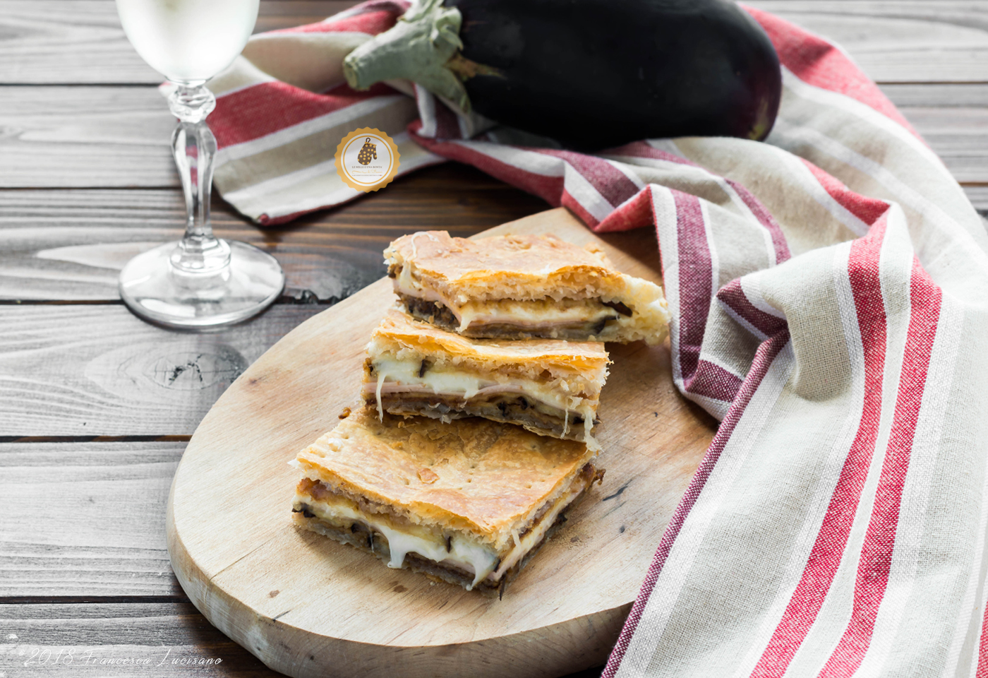 sfoglia con melanzane fesa di tacchino e scamorza