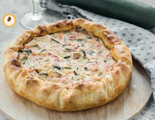 Torta salata zucchine pomodori e ricotta