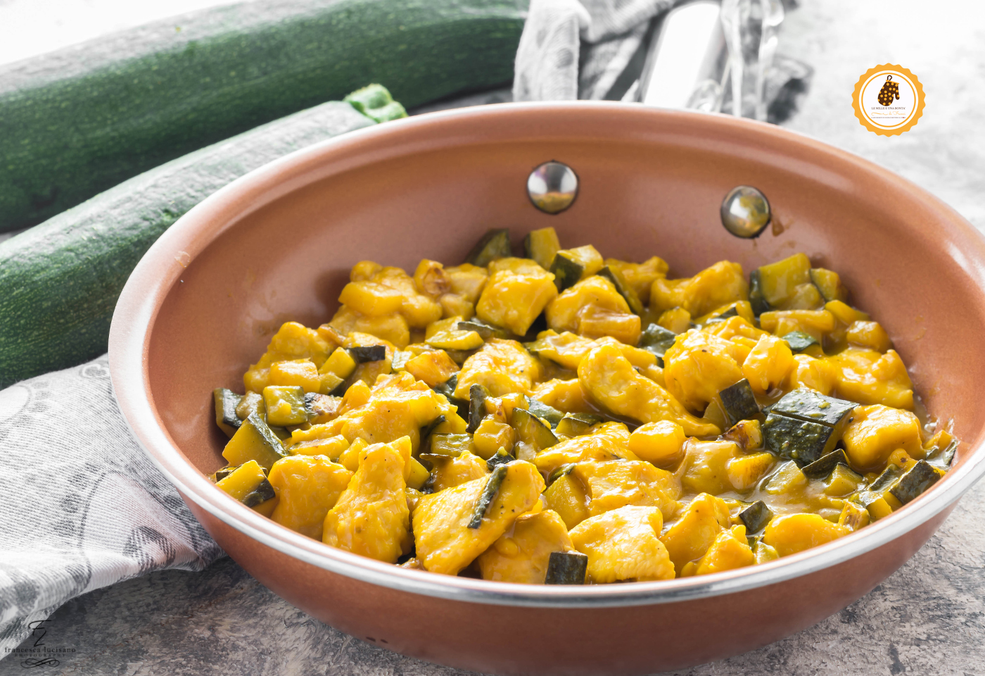 bocconcini di pollo e zucchine allo zafferano