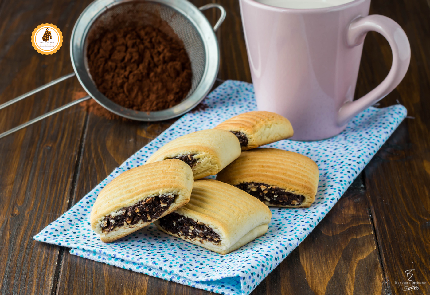 biscotti ripieni al cacao e nocciole