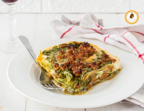 Lasagne con broccoli e salsiccia