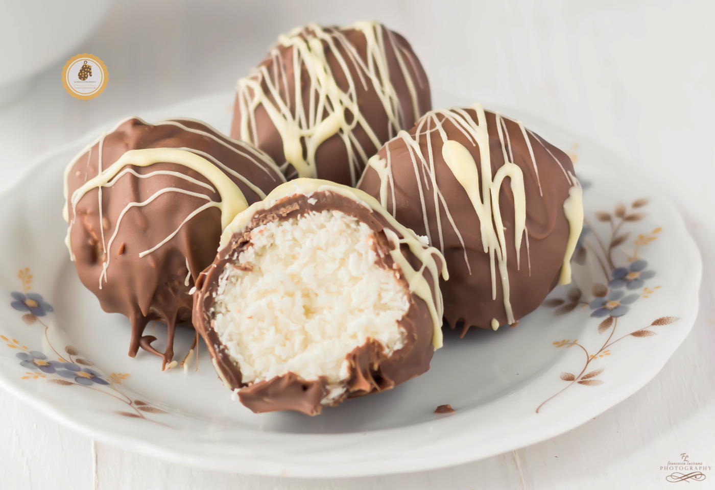 palline di cocco e cioccolato