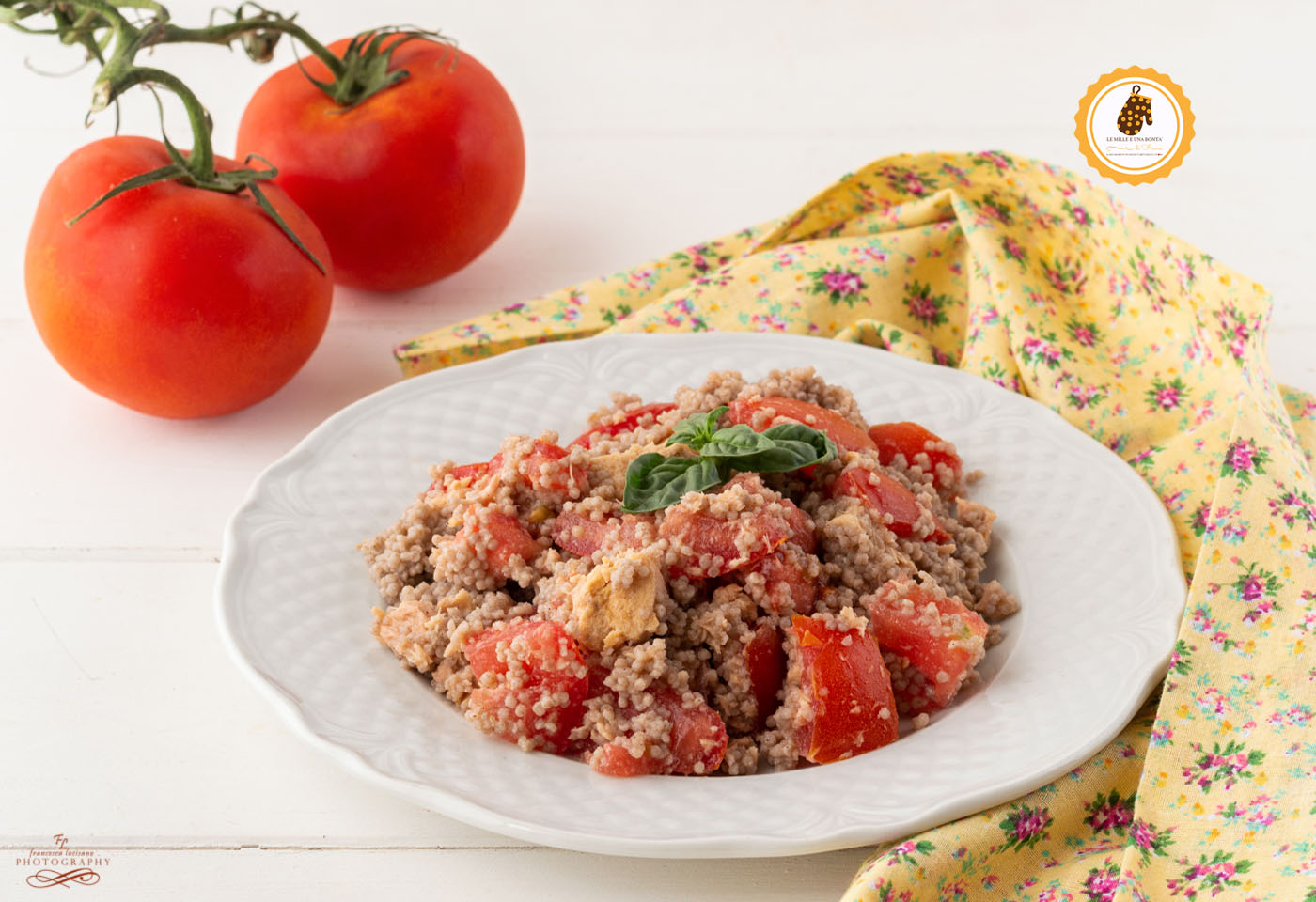 cous cous di grano saraceno con tonno e pomodori