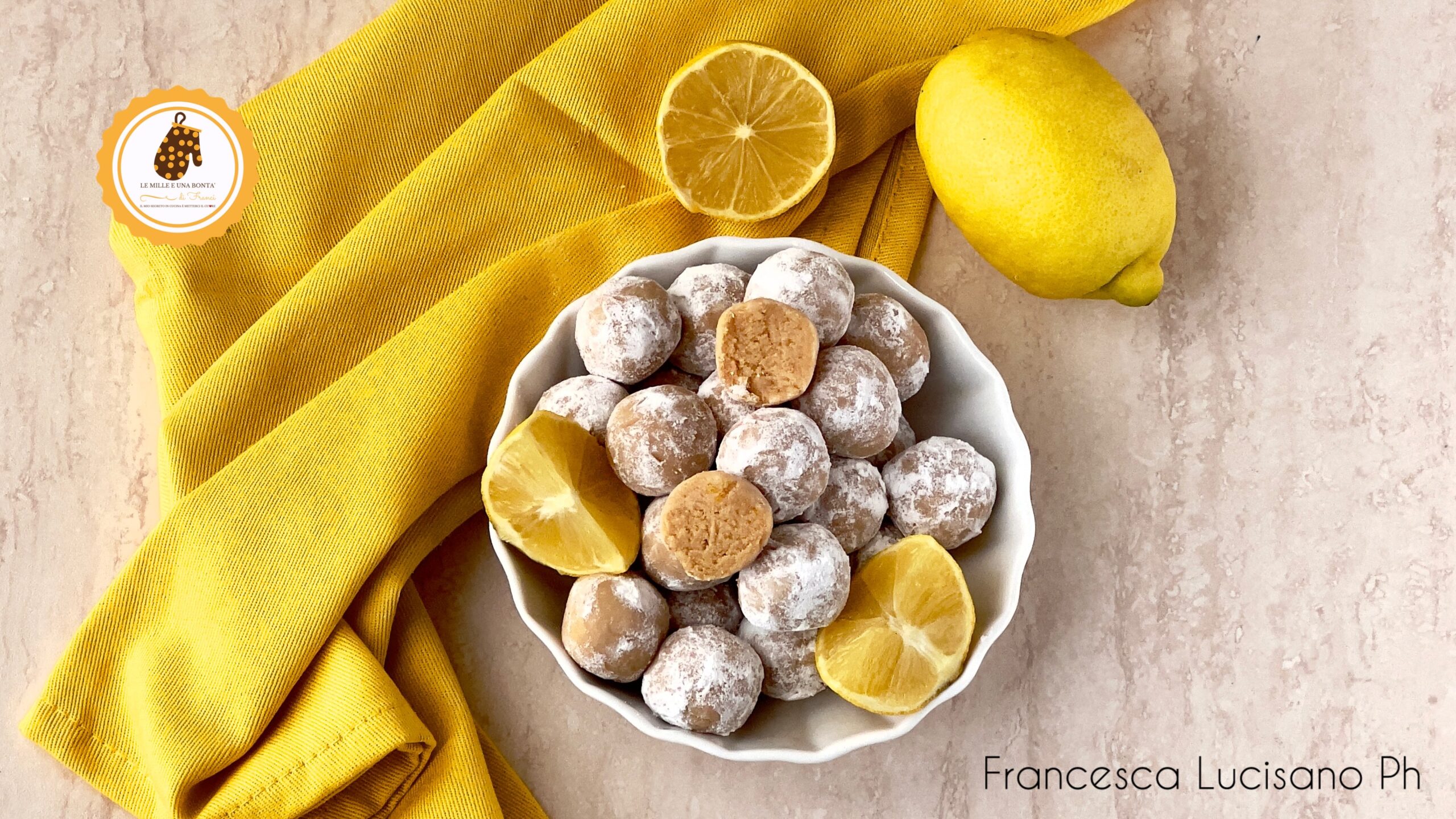 tartufini al limone e cioccolato bianco