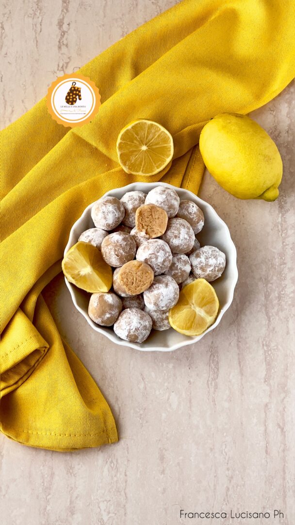 tartufini al limone e cioccolato bianco